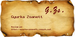 Gyurka Zsanett névjegykártya